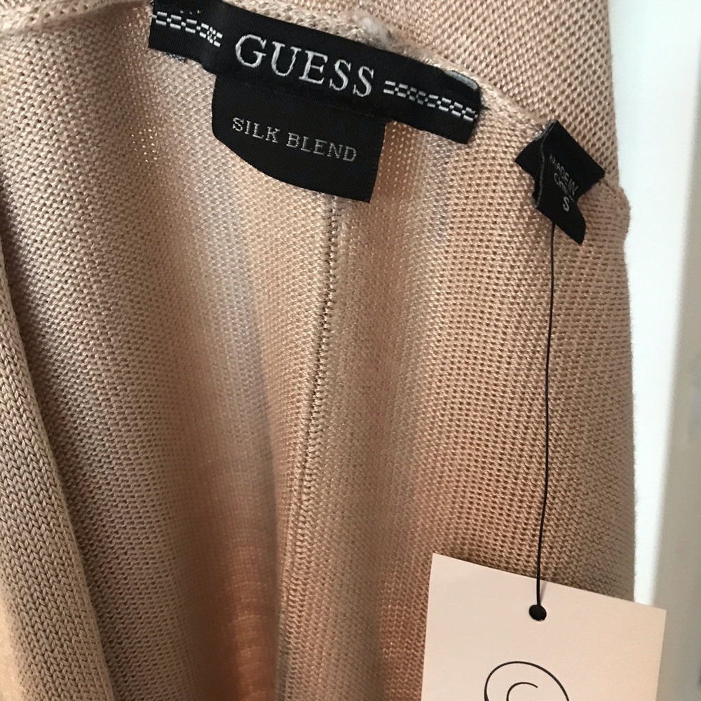 GUESS open-front Ribbed sleeve Cardigan. - Picture 4 of 4